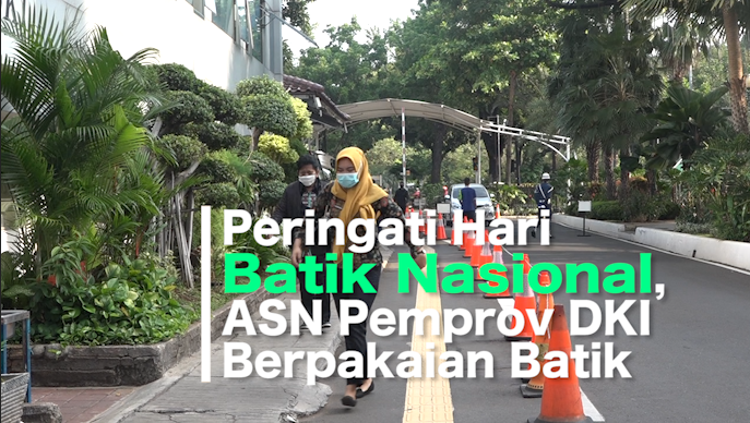 Peringati Hari Batik Nasional Asn Pemprov Dki Berpakaian Batik