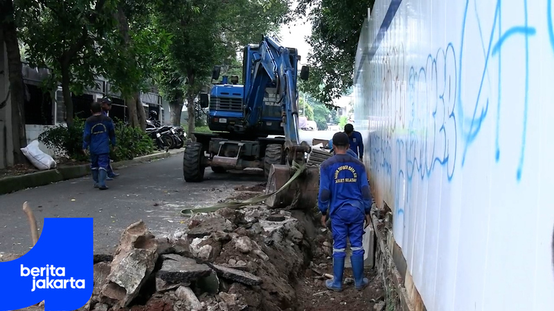 SDA Kebayoran Baru Normalisasi Saluran Air di Jalan Kerinci VIII