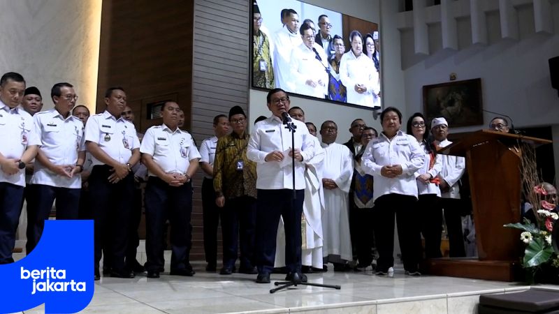 Hadiri Misa Natal, Pramono Tekankan Kerukunan dan Empati untuk Korban Bencana