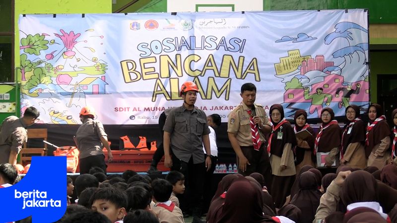 BPBD Jakut Gelar Simulasi Kebencanaan di Sekolah