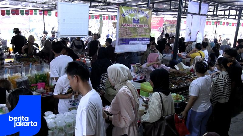 Bazar Takjil Benhil Makin Ramai Disambangi Warga