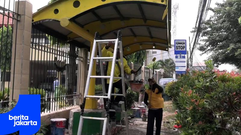 Halte SMK Kemala Bhayangkari I Diperbaiki