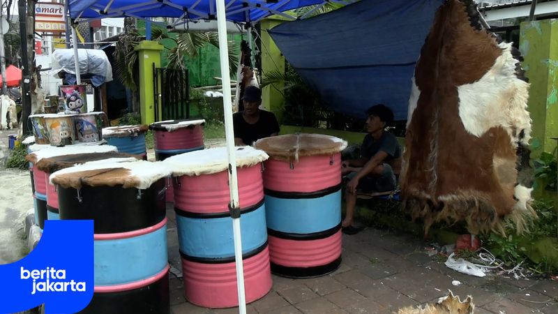 Pedagang Bedug Tanah Abang Optimis Penjualan akan Meningkat Jelang Lebaran