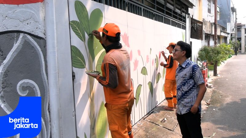 Kelurahan Sumur Batu Percantik Kawasan Jalan Masjid Fatahillah