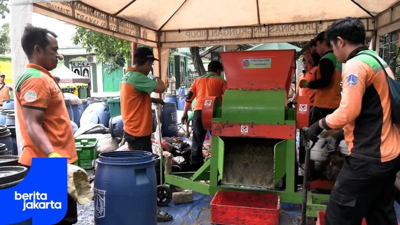 Sudin LH Jaktim Olah Sampah Organik 3,4 Ton Per Hari