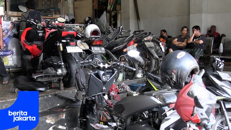 Hadapi Arus Mudik, Bengkel Motor Ramai Didatangi Warga