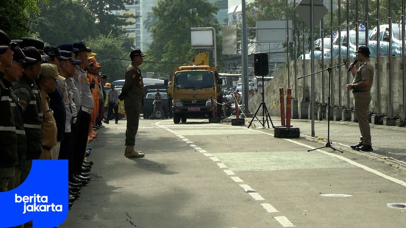 Pemkot Jakpus Gelar Apel Gabungan Penertiban Kawasan Kebon Kacang