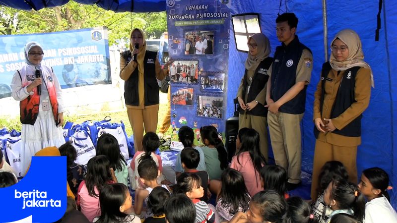 Anak-Anak Penyintas Kebakaran Kemayoran Dapatkan Trauma Healing