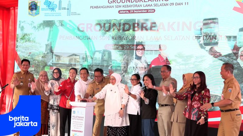 Rano Resmikan Pembangunan Kembali SDN Kebayoran Lama Selatan