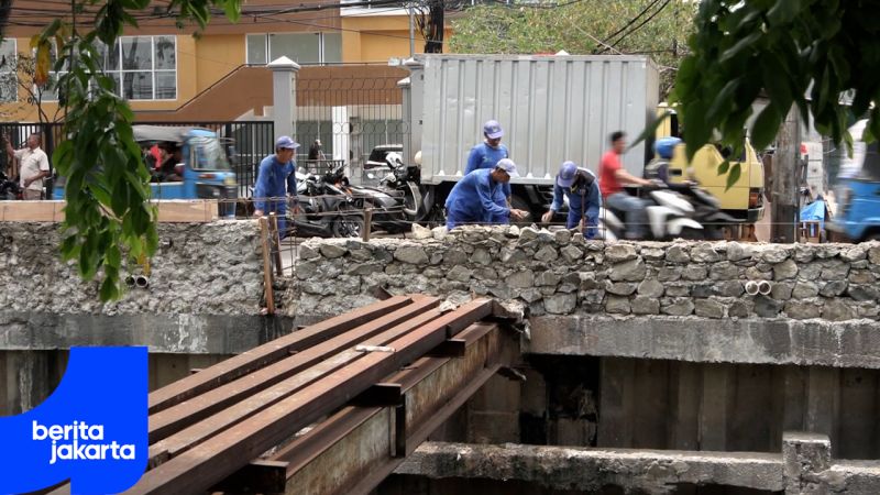 Pagar Pembatas Kali Item di Jalan Serdang Baru I Diperbaiki