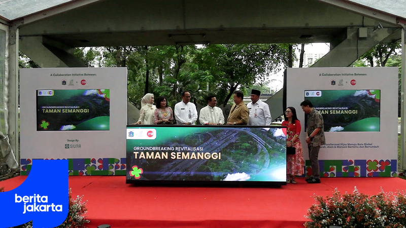Pramono Marks Groundbreaking for Semanggi Park Revitalization